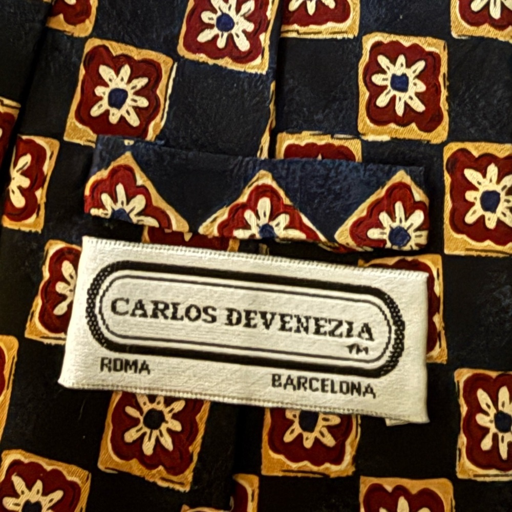 Carlos DeVenezia Vintage Silk Tie